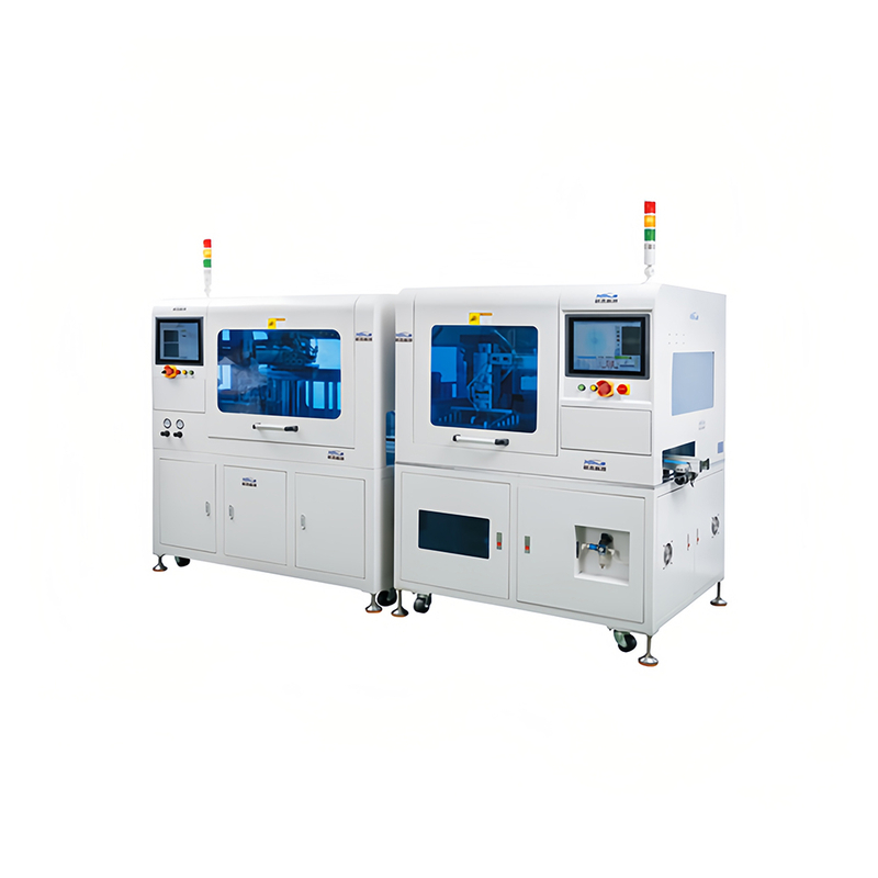 Front view of XONJE XJ-Z600 multifunction PCB cutting machine with milling and saw blade dual cutting modules for automated online operation