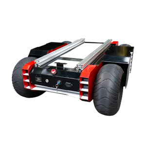 ROS robot chassis with four-wheel drive and metal frame for autonomous development and research use