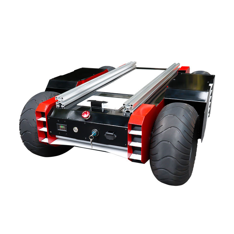 ROS robot chassis with four-wheel drive and metal frame for autonomous development and research use