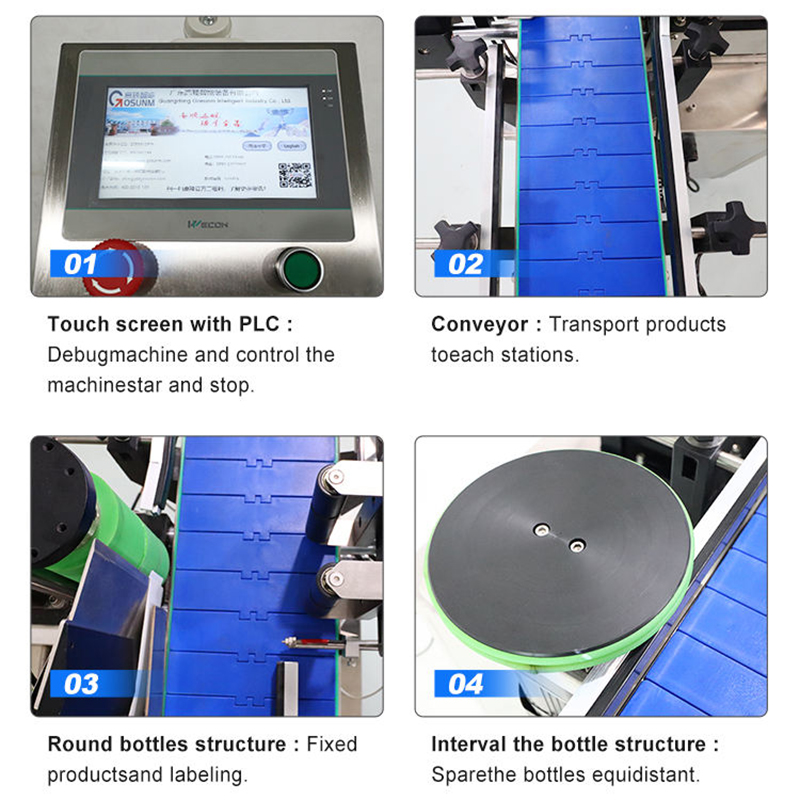 Dual-label front-back labeling machine for bottles