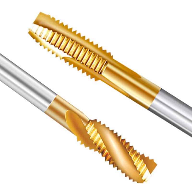 Titanium-coated tap drill set for stainless steel from M3 to M10 featuring fully ground edges and durable threading performance