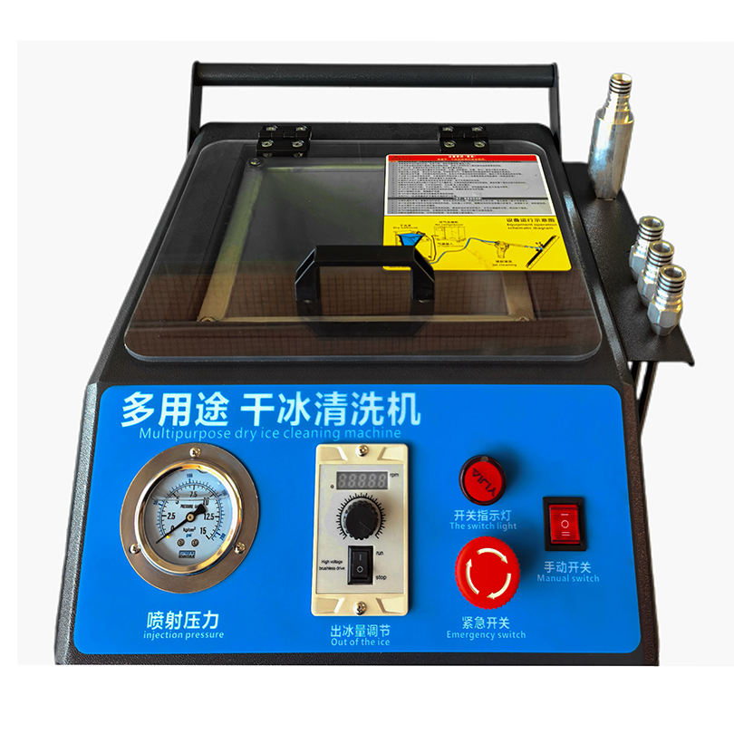 electric dry ice cleaner with long hose reach for precise non abrasive industrial cleaning