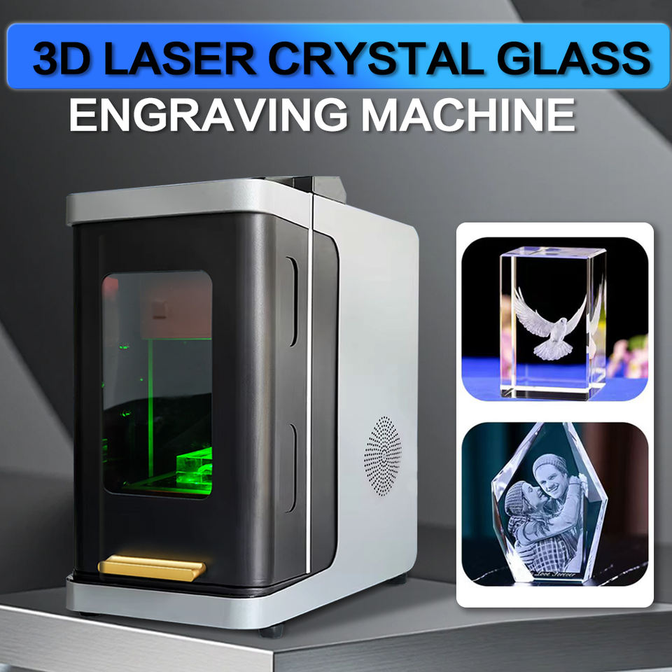 High-speed 3D subsurface laser engraver for glass and crystal personalized engraving