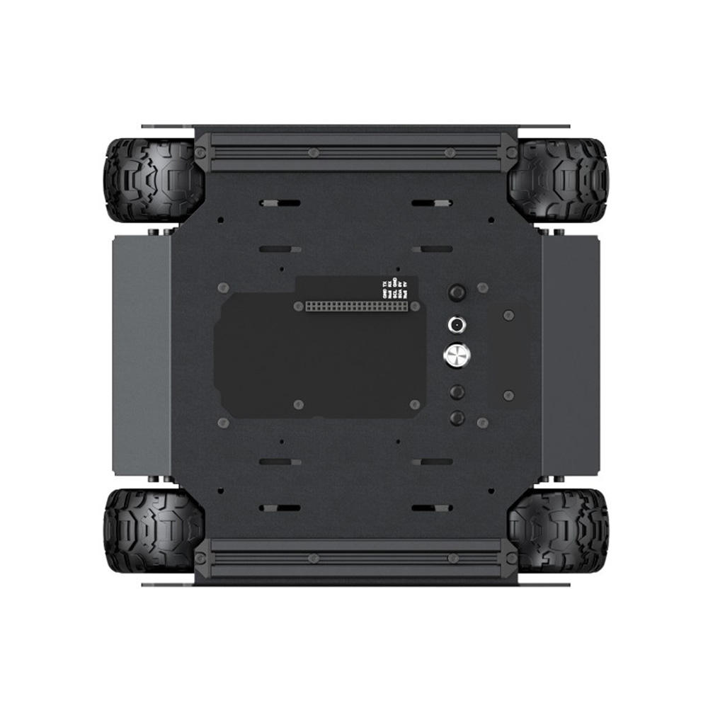 Open source robot chassis with dual aluminum rails and wireless control Web APP for customization