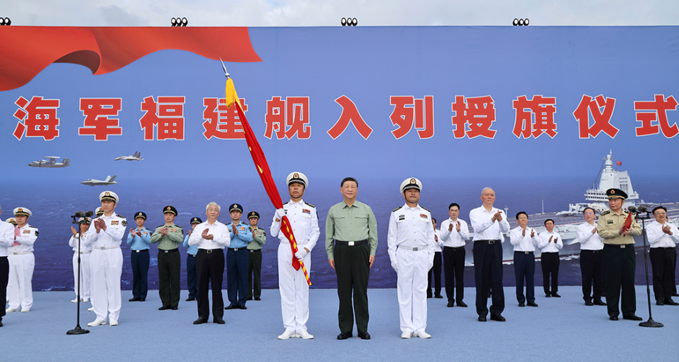 China's first electromagnetic catapult aircraft carrier enters service