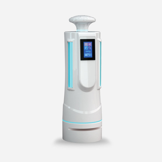autonomous ultrasonic disinfection robot with UV lamps
