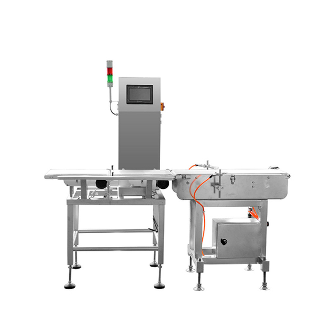 stainless steel conveyor checkweigher for tablets and bottles in production lin