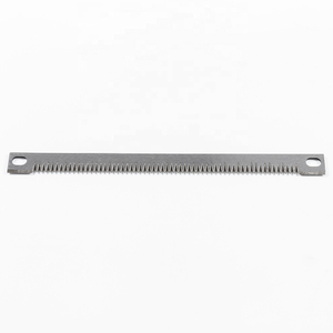 Front view of precision stainless serrated blade for food processing machinery