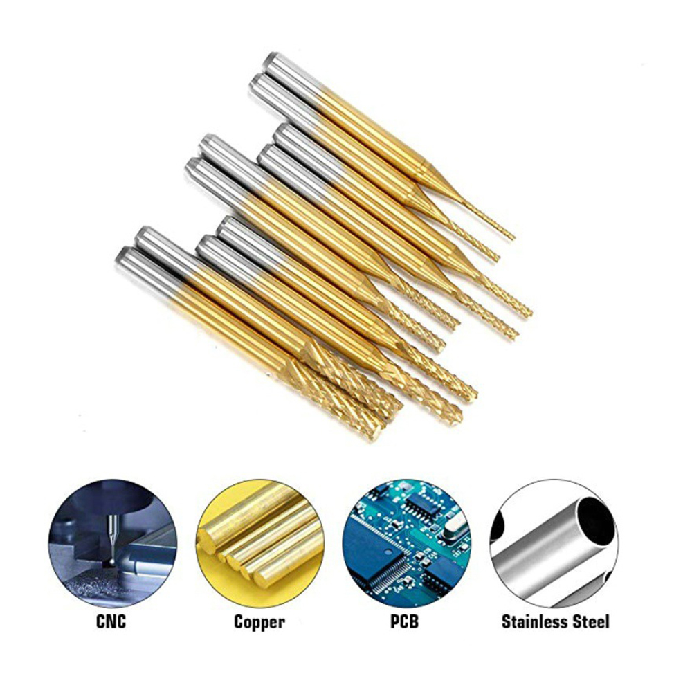 Customizable Titanium-Coated Imported PCB Milling Cutter