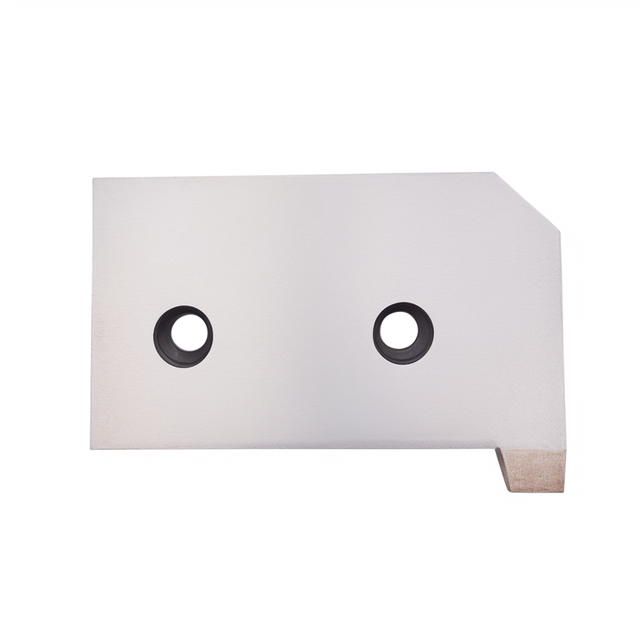 Front view of alloy mill knife for precision metal rolling and industrial cutting applications