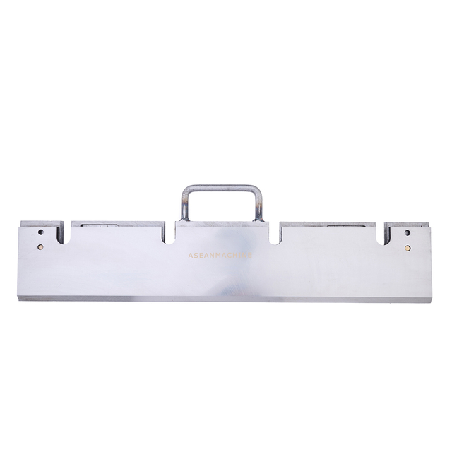 Front view of steel planer pressure bar with polished surface for woodworking machinery