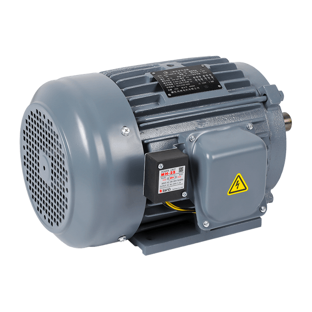 Front view of ZF three phase horizontal brake motor with integrated electromagnetic brake for automation equipment