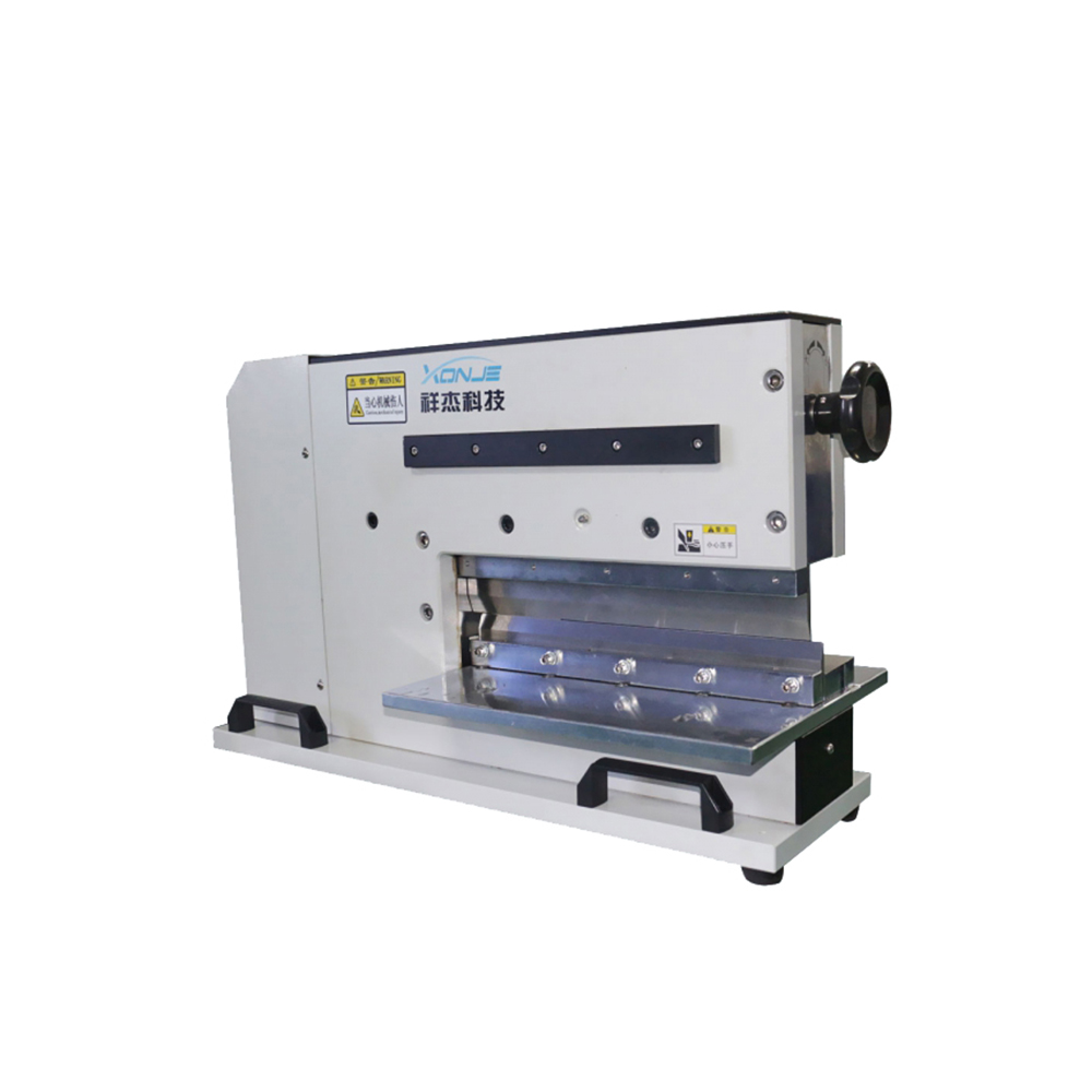 Low stress PCB cutter with wedge blade system for precision SMD and thin board separation without microcracks
