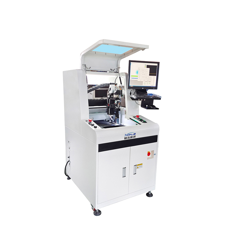 Front view of XONJE XJ-J500 single station saw blade PCB cutting machine with visual alignment system