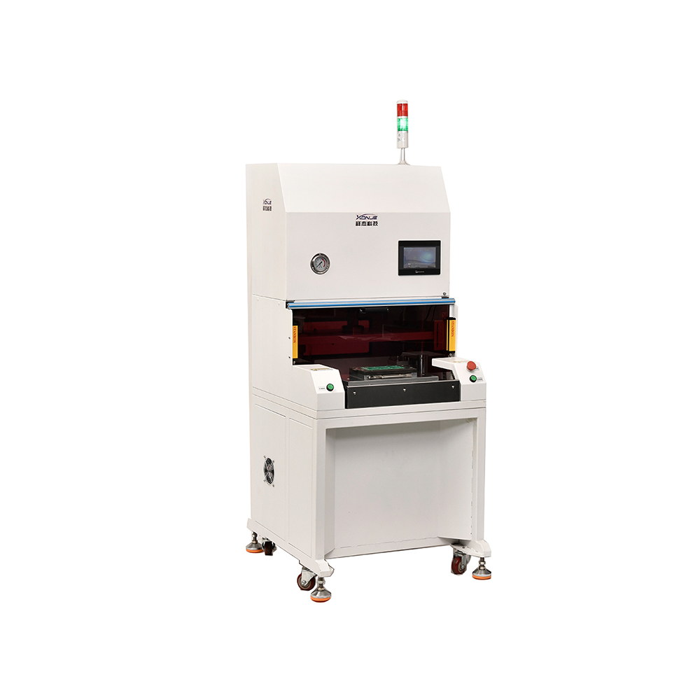 Front view of XONJE XJ360-PH micro stress punching machine for PCB and FPC cutting with automatic mold replacement and low-stress design