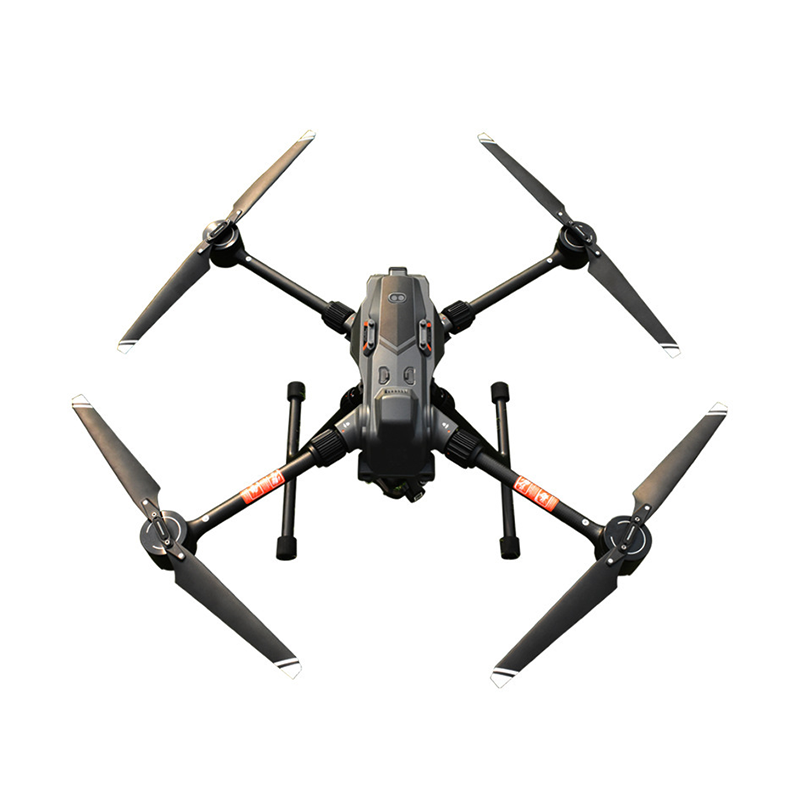 Front view of long endurance GPS drone with obstacle avoidance for industrial inspection missions