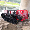 Dual-motor track robot designed for land and underwater dredging projects