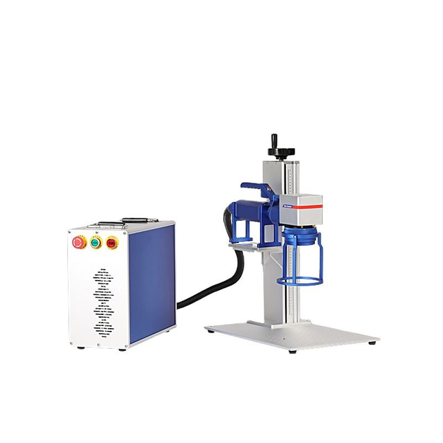 Air-cooled fiber laser marking machine with 0.01mm precision for home and workshop metal engraving