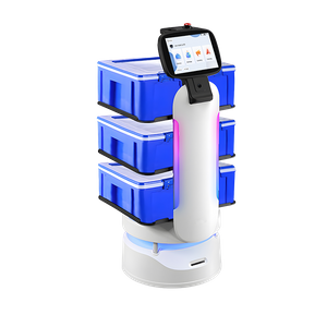 Autonomous delivery robot with touch screen and smart navigation