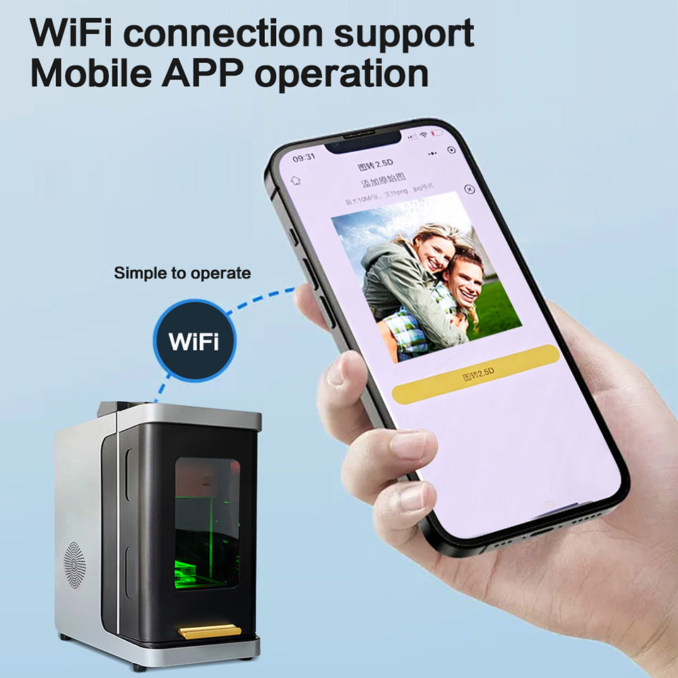 Desktop 3D laser engraving equipment for custom gifts and crystal artwork production