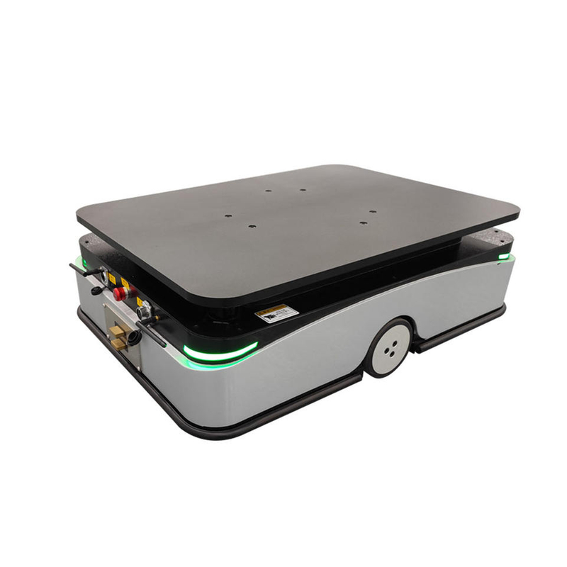 Compact laser-guided AMR robot chassis with SLAM navigation for factory and warehouse automation