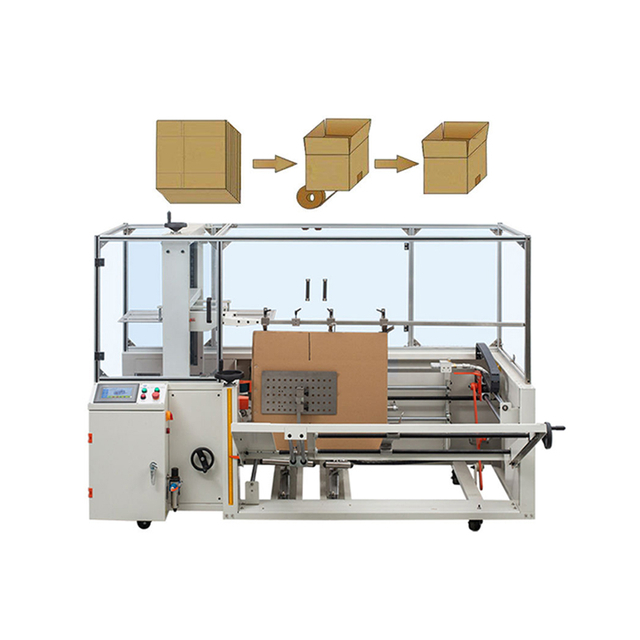 Automatic carton box erector machine for high-efficiency carton opening, forming, and sealing in packaging lines