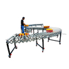 Roller conveyor system for turnover box unloading and e-commerce logistics sorting