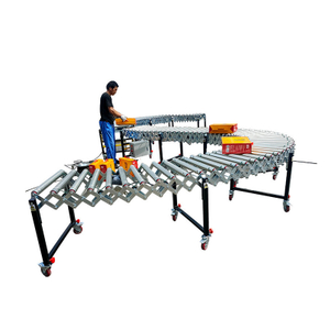 Roller conveyor system for turnover box unloading and e-commerce logistics sorting