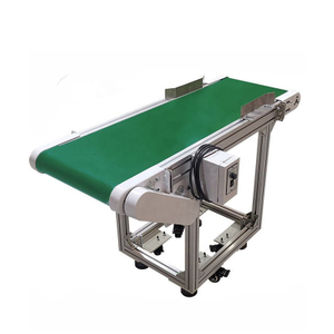 Small adjustable PVC belt conveyor with aluminum frame for logistics and product handling