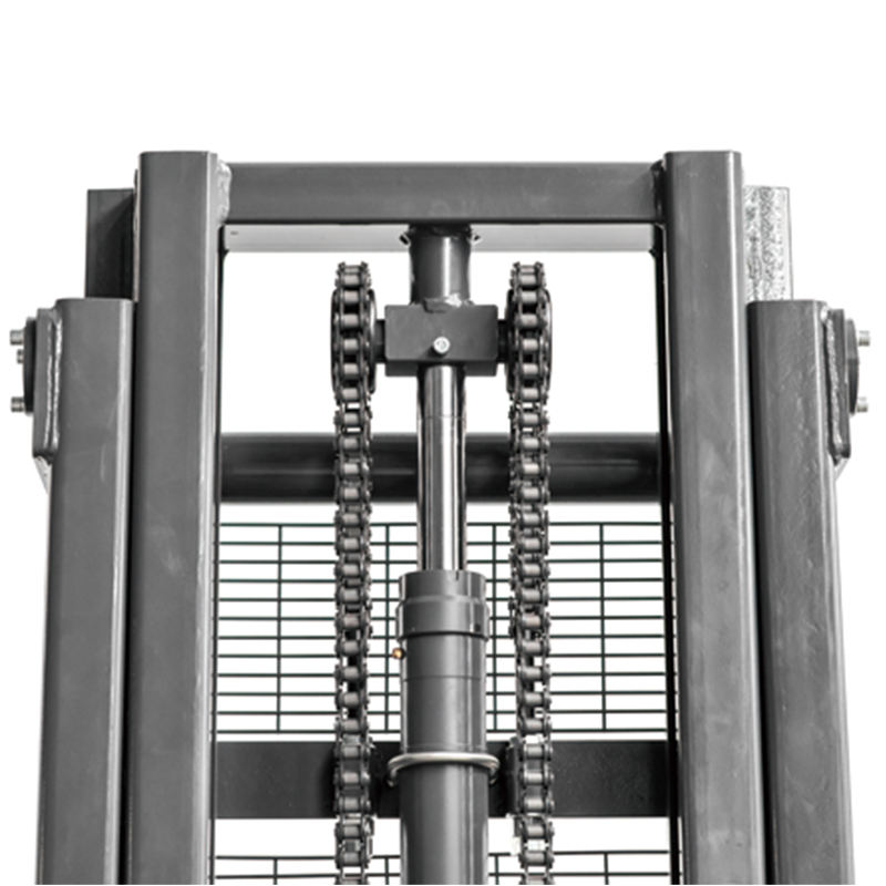 indoor outdoor semi electric pallet stacker for material transport