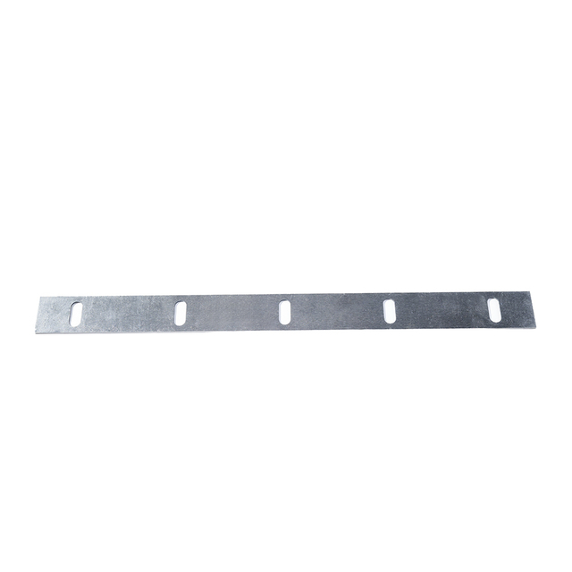 Front view of food-grade stainless blade with multiple mounting holes for food processing equipment