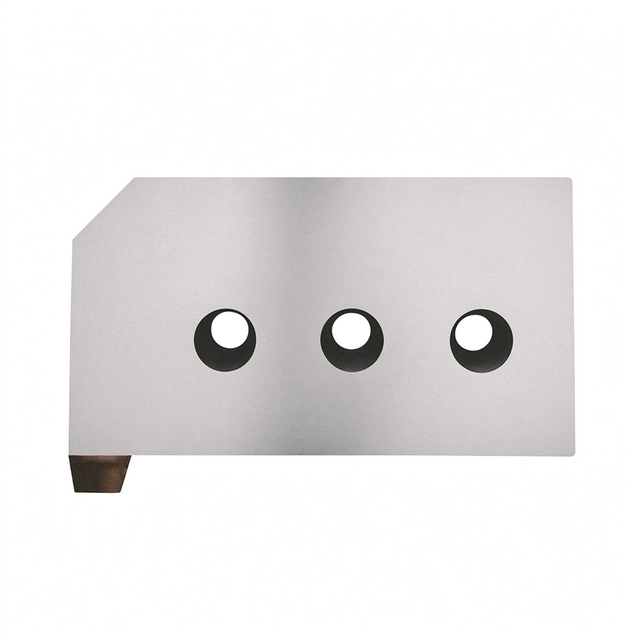 Front view of steel rolling knife for precision metal forming and cutting applications