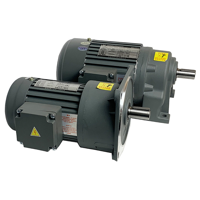 Front view of three phase vertical asynchronous motor with all-copper coil and alloy steel gear for stable high-torque industrial use