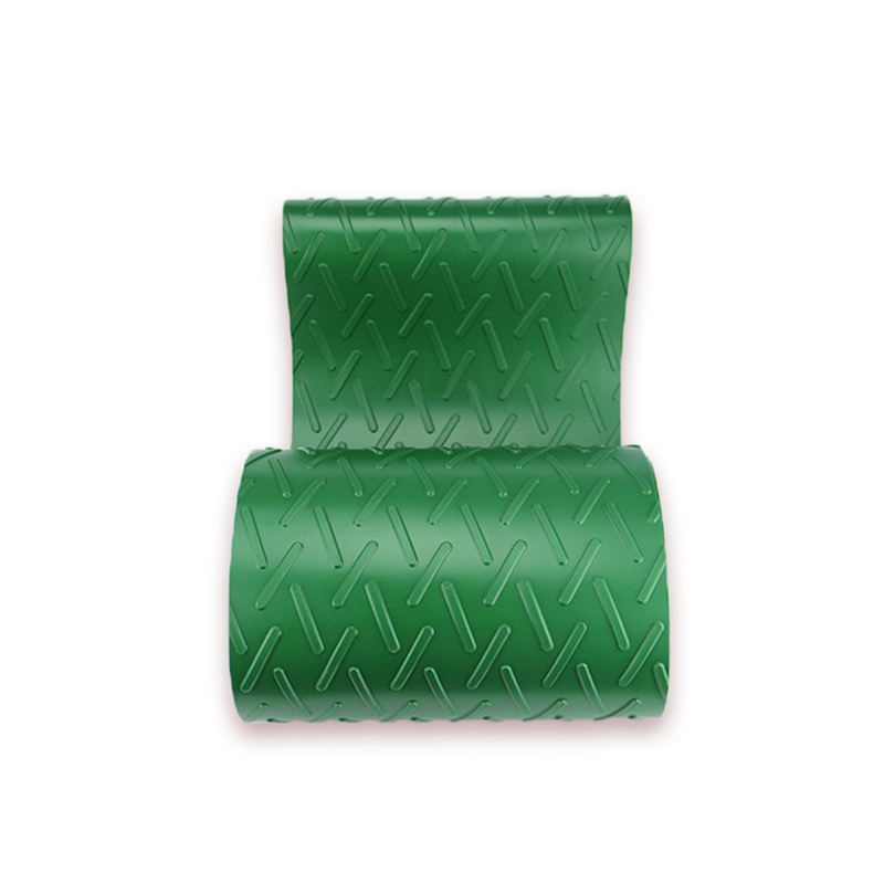Green herringbone belt
