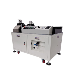 Front view of XONJE XJ-V200A LED strip cutting machine with PLC touchscreen control and automatic FPC separation system