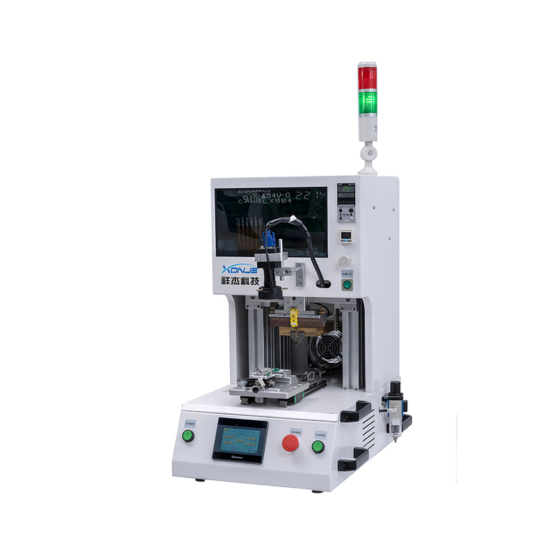 Front view of XONJE XJPP-1AN automatic hot press welding machine with CNC temperature control and vacuum-assisted alignment system