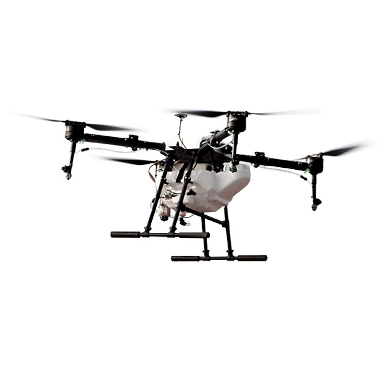 Foldable fertilizer and pesticide spraying drone with integrated power system for modern precision farming.