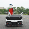 Front view of UGV-8 all-terrain autonomous delivery robot chassis with four-wheel drive system