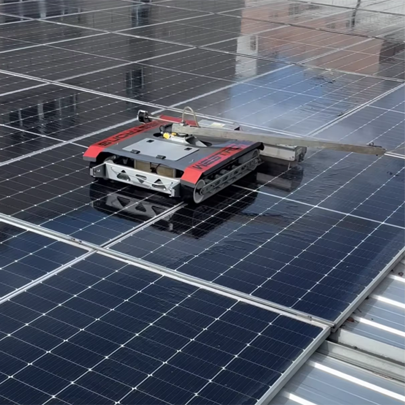 Lightweight solar robot with dual-mode operation and lithium battery power system
