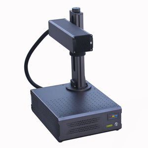 Portable MOPA fiber laser marking machine for metal and stone engraving, 20W 30W 50W power options.