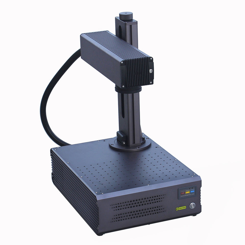 Portable MOPA fiber laser marking machine for metal and stone engraving, 20W 30W 50W power options.