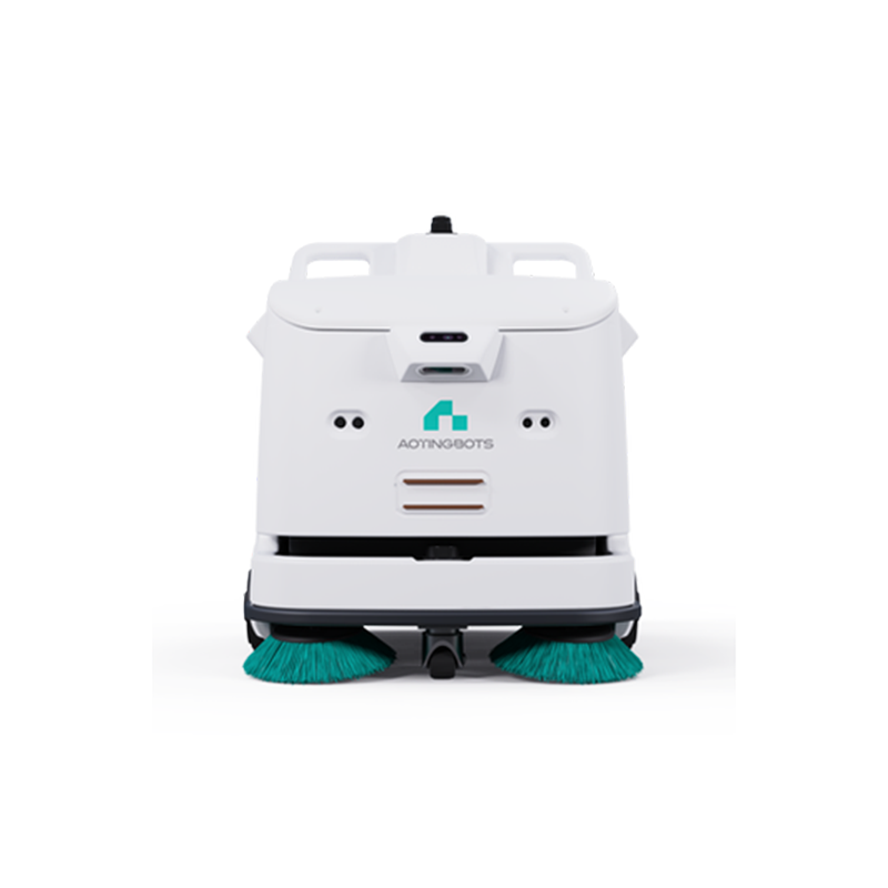 Industrial cleaning machine with sweeping, vacuuming and mopping functions