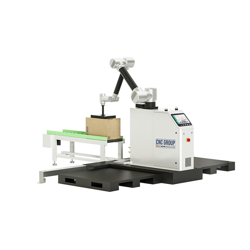 Automated robot palletizing system with integrated unpacking and sealing modules