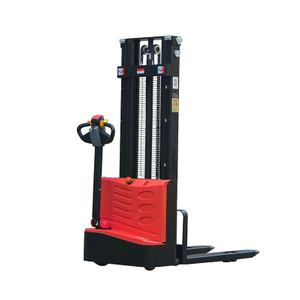 Heavy duty 1.5 ton electric pallet stacker for warehouse material handling