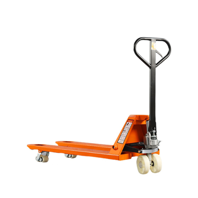 Heavy duty manual pallet truck for warehouse logistics and pallet handling