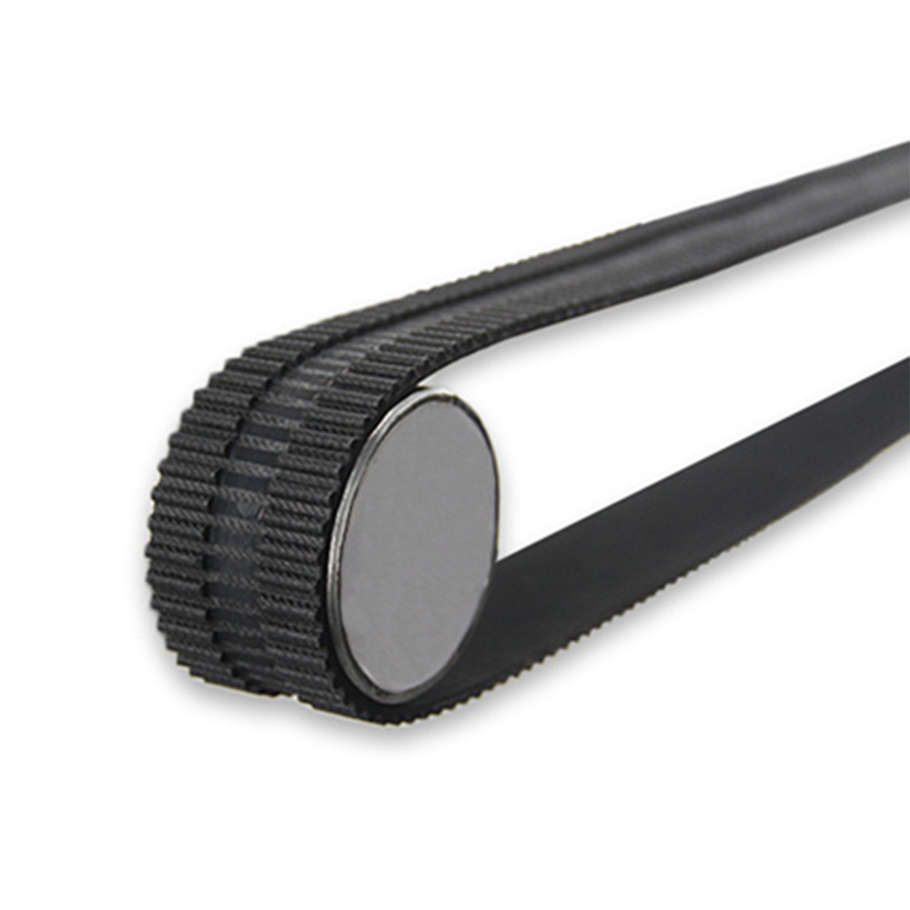 Black rubber positioning belt