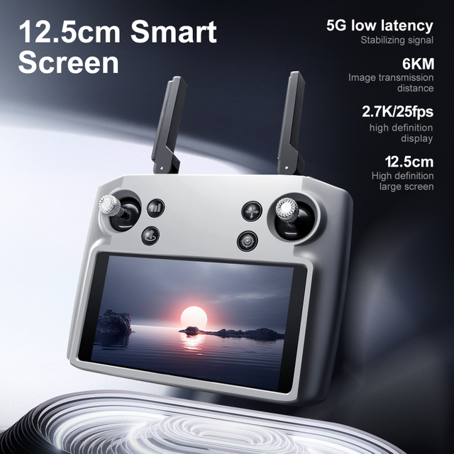 3-axis gimbal FPV drone capturing stable 4K aerial images with EIS system