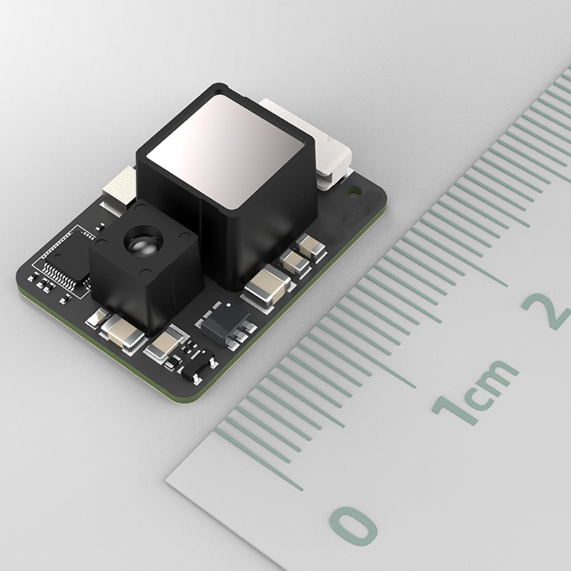 Lightweight 1.35g LiDAR module featuring VCSEL light source and 905nm wavelength for stable distance measurement
