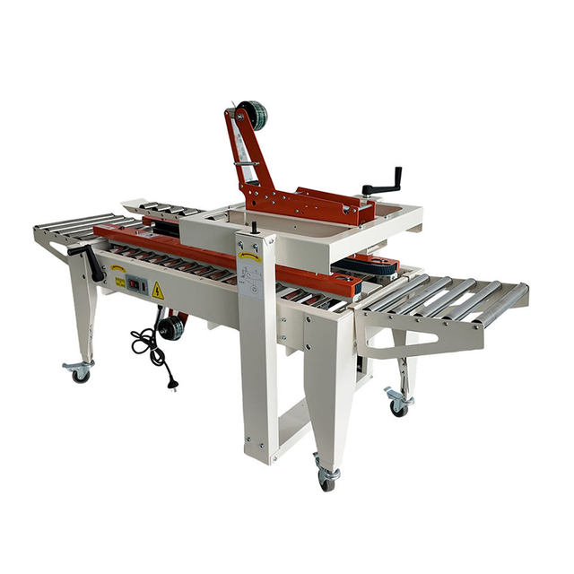 Small automatic carton sealing machine for e-commerce logistics with adjustable height and efficient taping