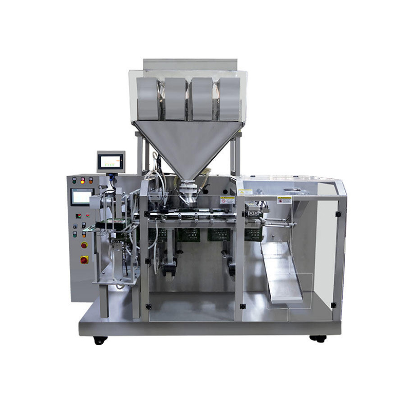 Automatic filling and sealing machine for premade plastic bags used in small businesses